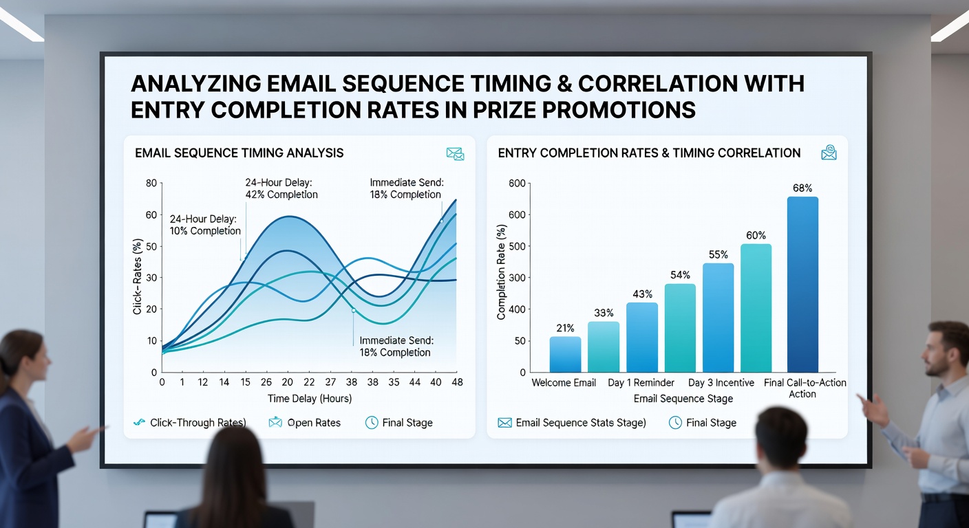 Dashboard view of completion rate metrics segmented by email send time and day of week