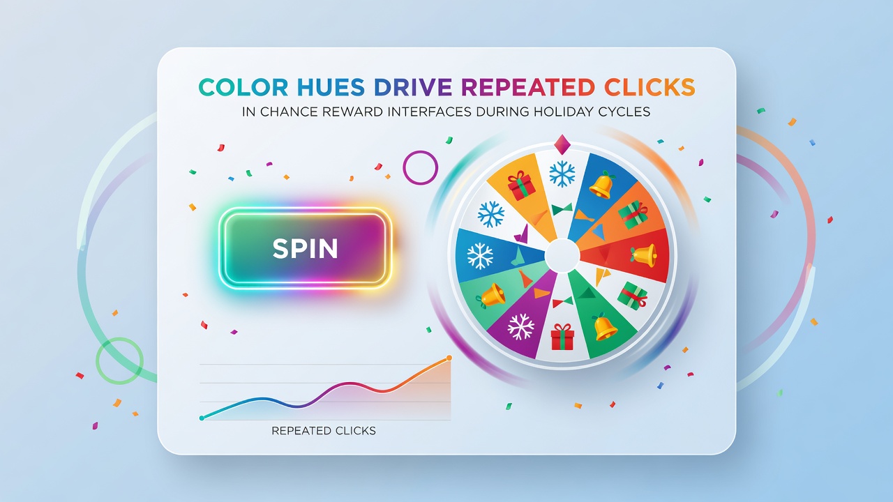 Close-up view of color palette testing on chance reward buttons during holiday cycles