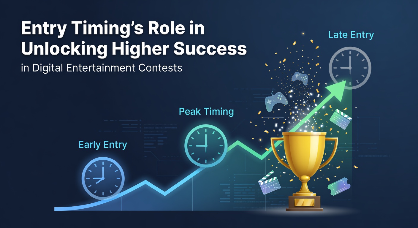 Digital contest entry interface showing timing analytics and participant activity graphs