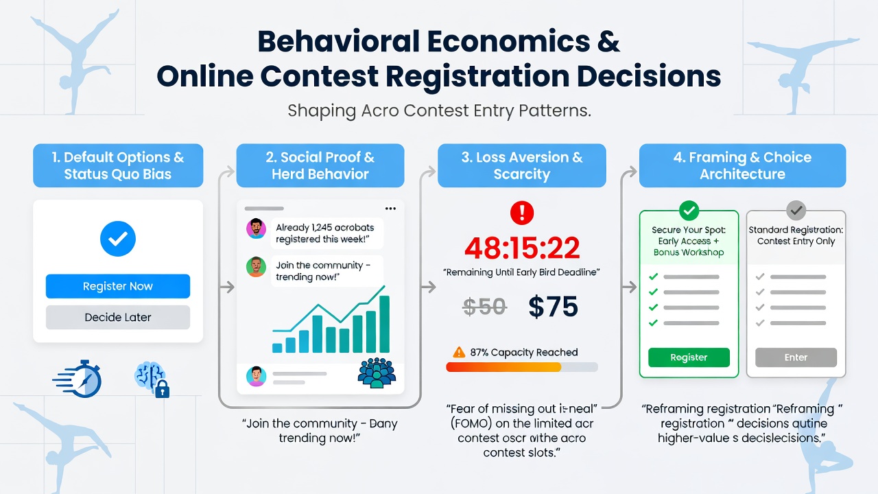 Analytics dashboard displaying registration patterns influenced by behavioral cues on contest platforms